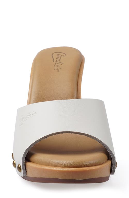 Candies Candie's Emiliana Platform Sandal In White Leather