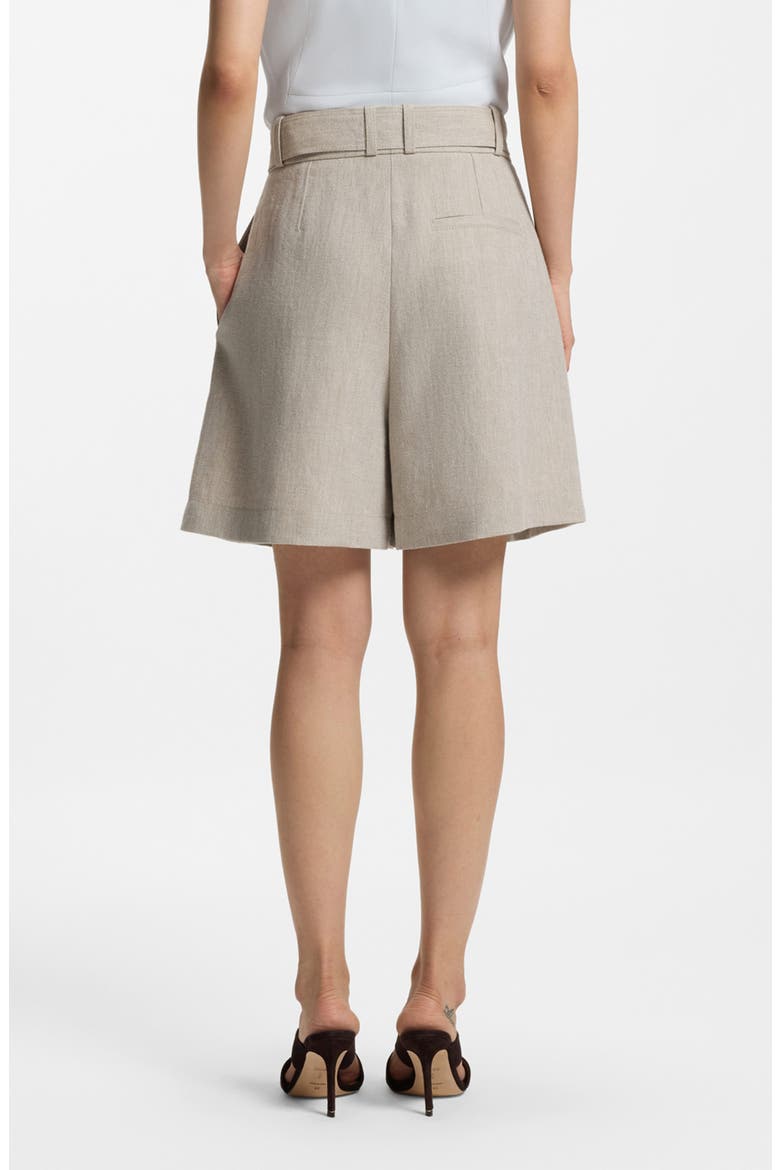 Tojuna Belted High Waist Shorts, Alternate, color, HERRINGBONE LINEN