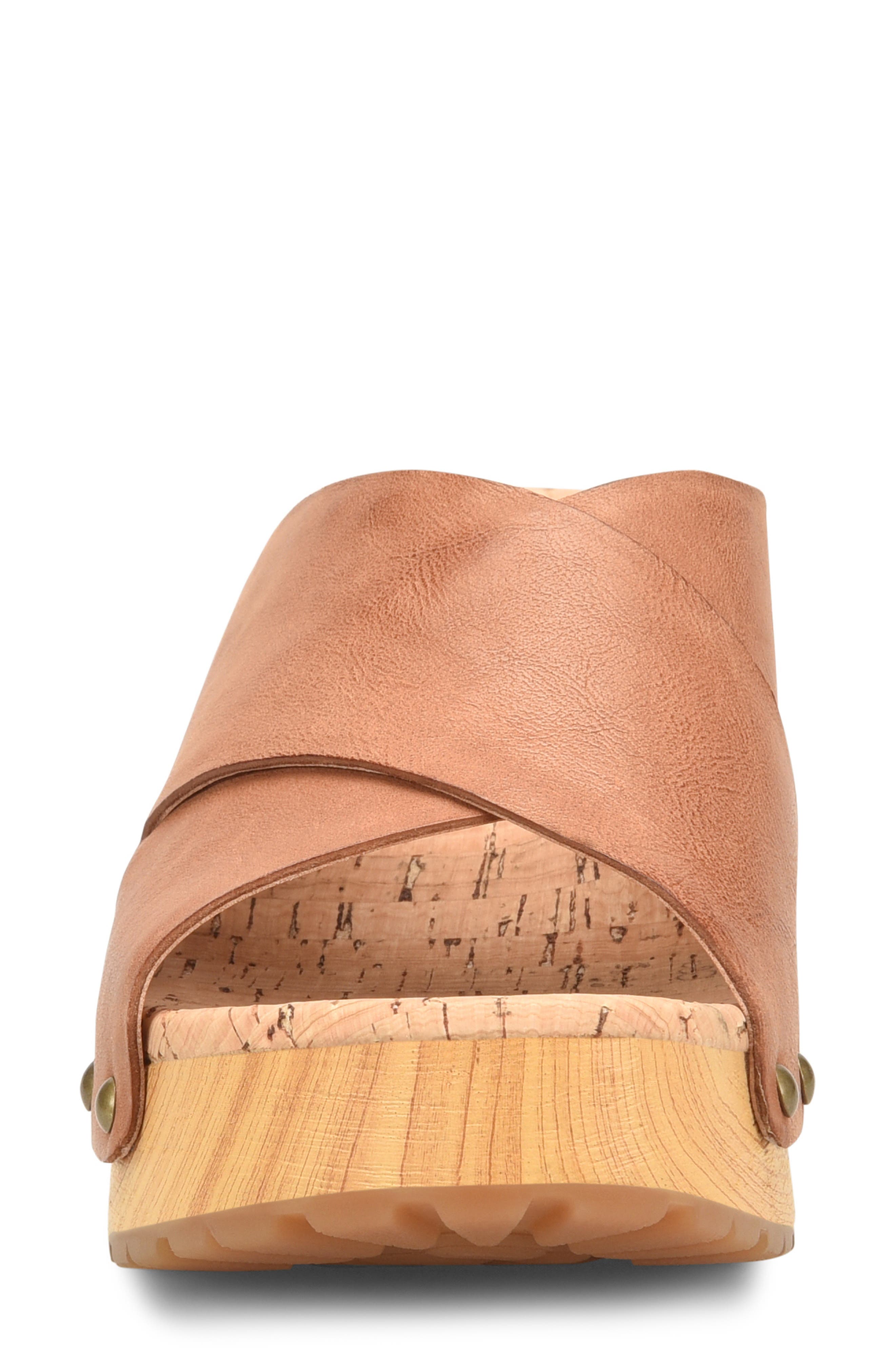 Tatum Slide Sandal, Alternate, color, BROWN LEATHER