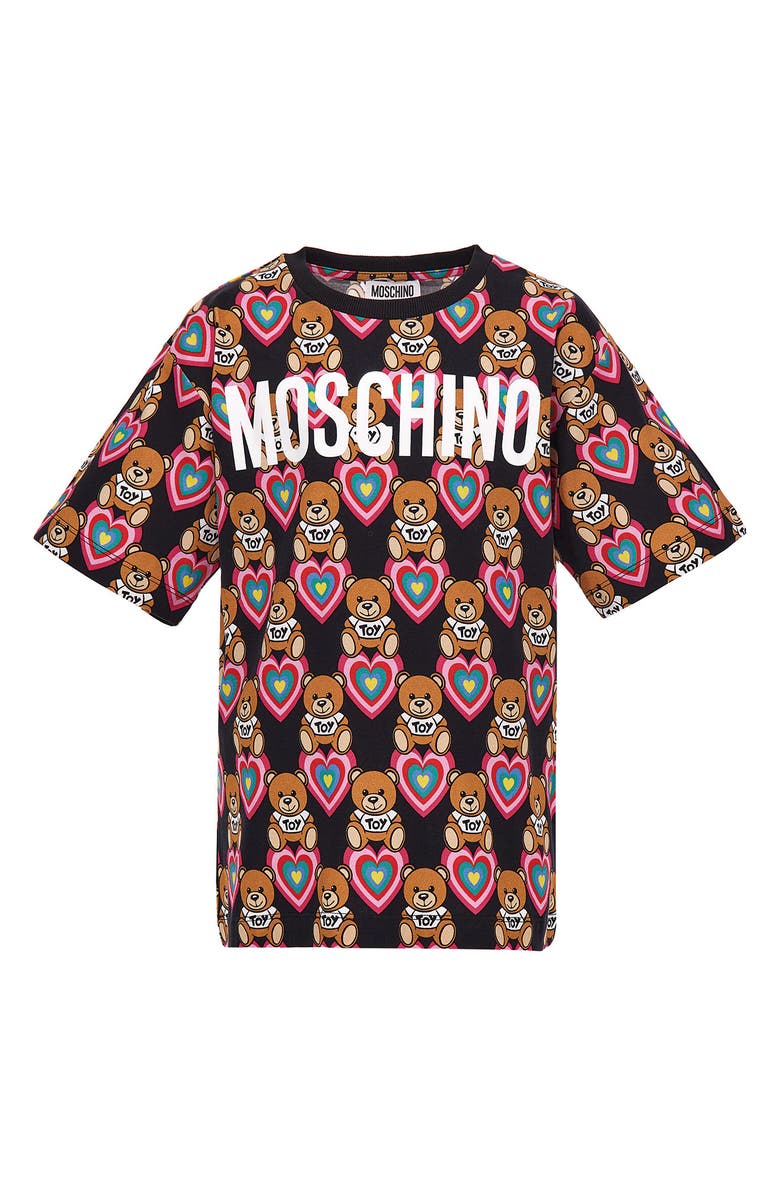 Moschino Kids' Bear Print Logo Graphic Tee, Main, color,