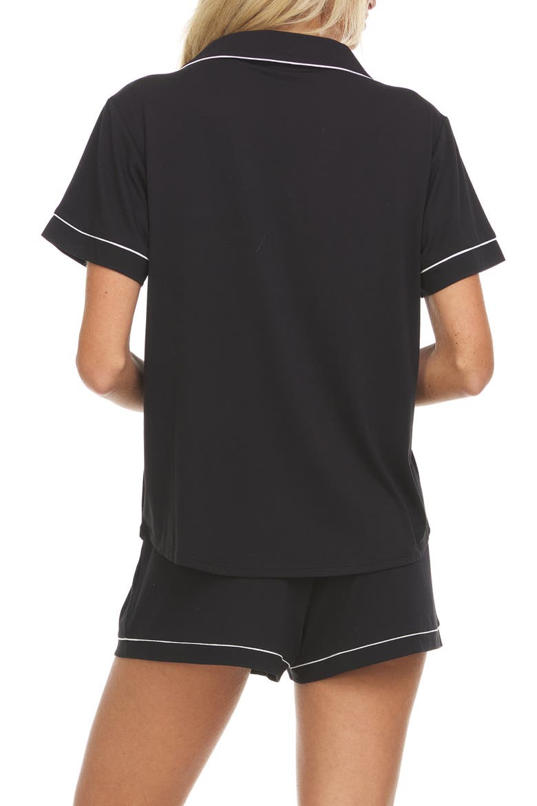 Annie Shirt & Shorts 2-Piece Pajama Set, Alternate, color, BLACK