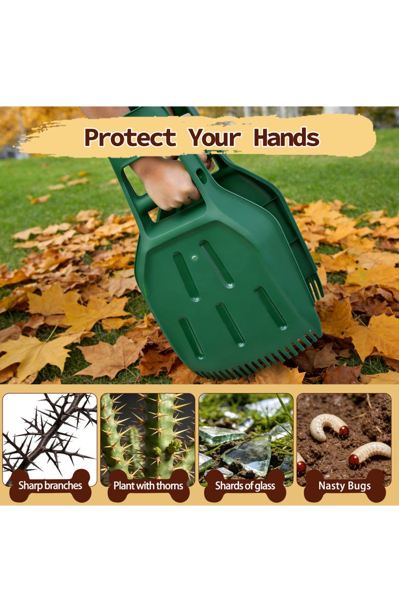 Ashfield & Harkness Leaf Scoops, 2 Pack, Alternate, color, Green