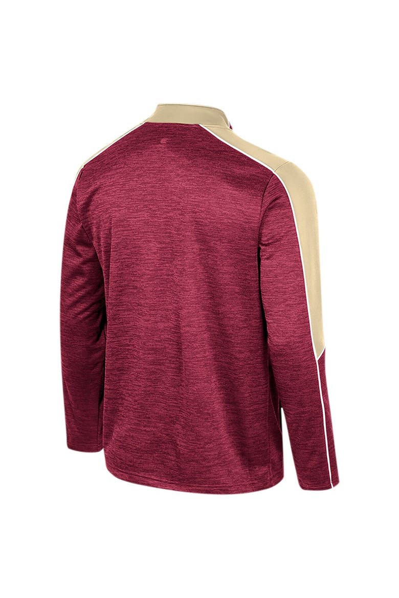 Men's Colosseum Garnet Boston College Eagles Marled Half-Zip Jacket, Alternate, color, Garnet
