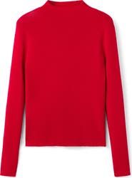 MANGO Fitted Mock Neck Sweater