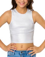 Malibu Sugar Metallic paint ribbed top - Big Kid
