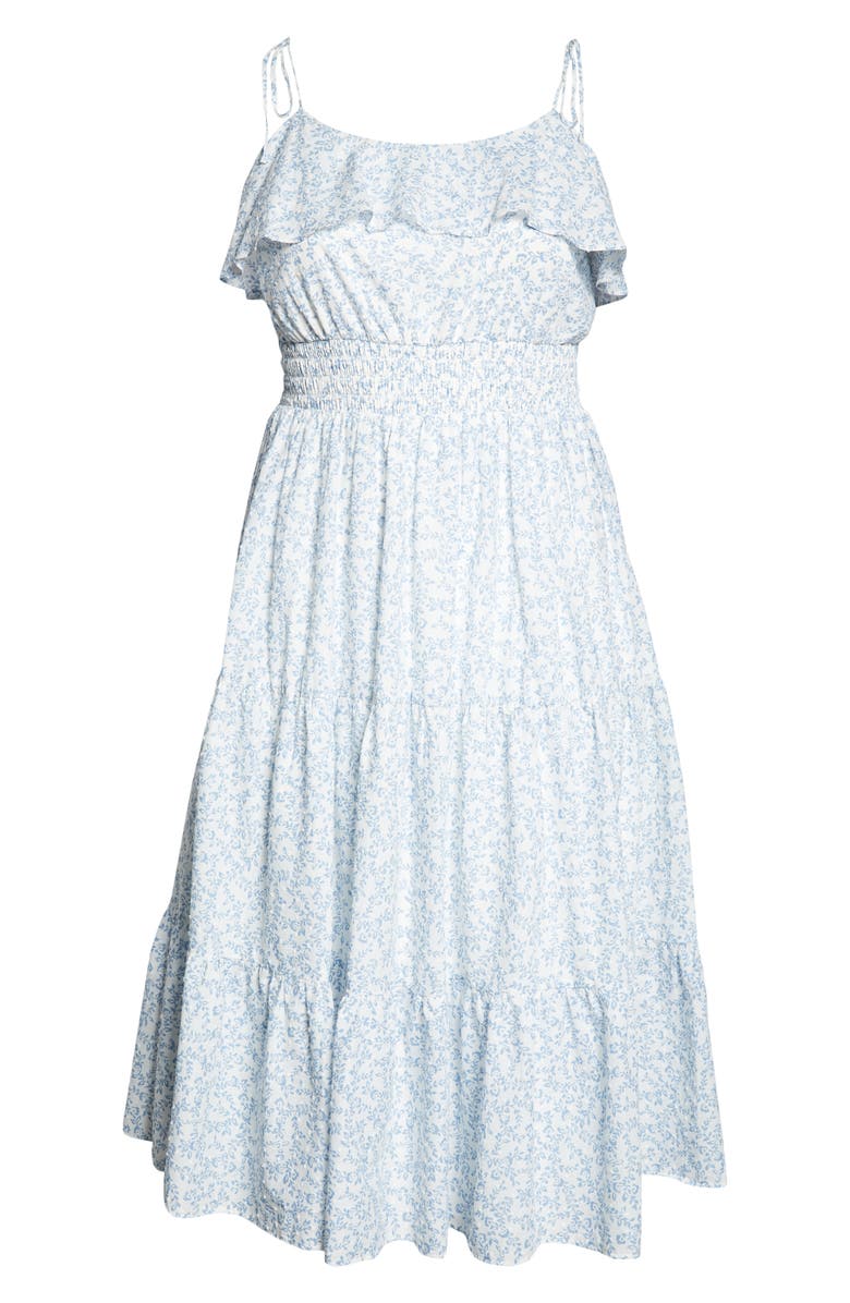 WAYF Naysa Floral Smock Waist Cotton Sundress, Alternate, color, 