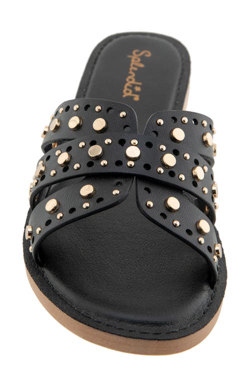 Splendid Samira Studded Slide Sandal In Black