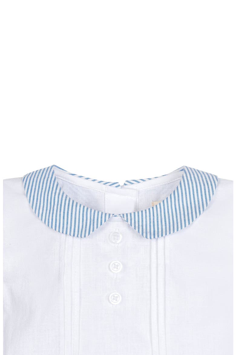 Baby Peter Pan Shirt and Short Set, Infant, Alternate, color, Blue Seersucker