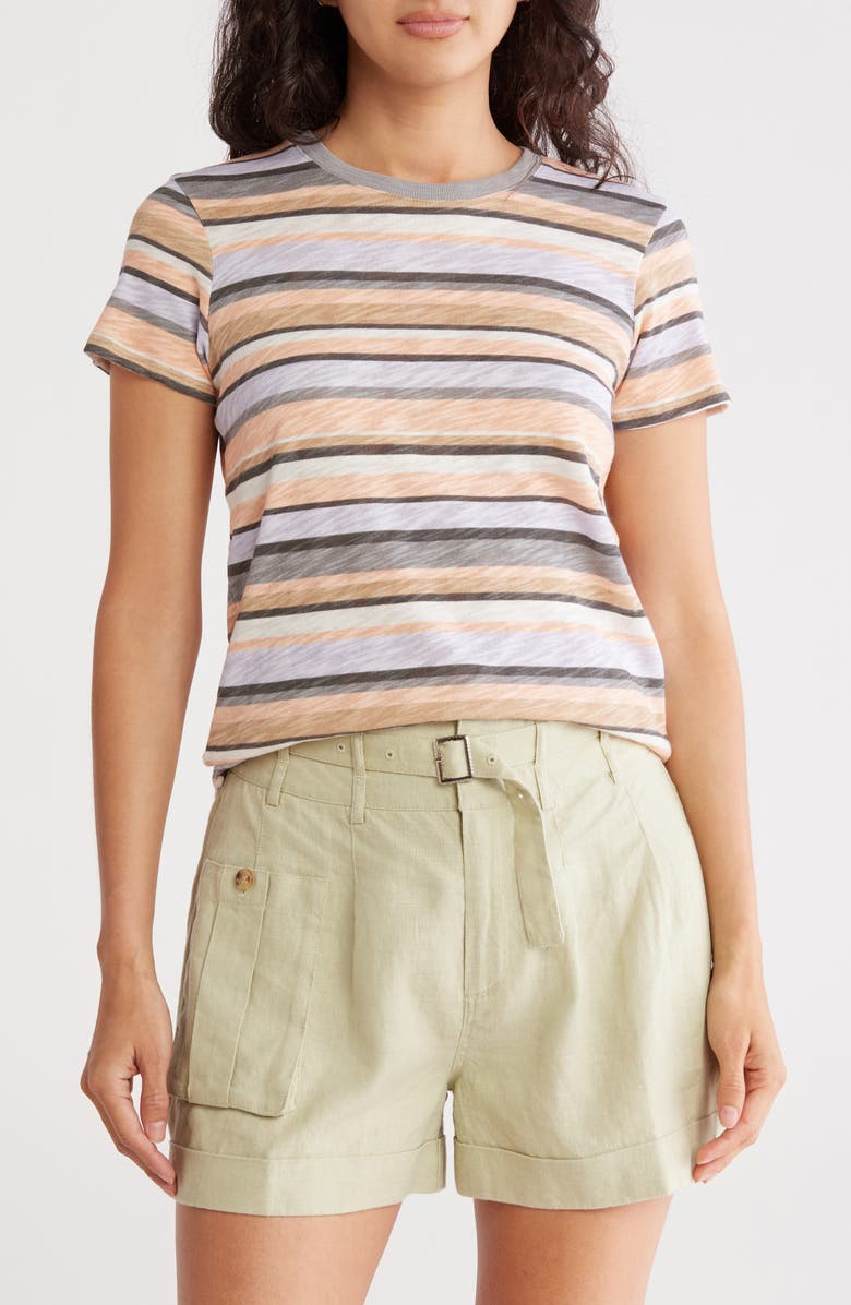 ATM Anthony Thomas Melillo Slub Jersey T-Shirt, Main, color, Coral Multi