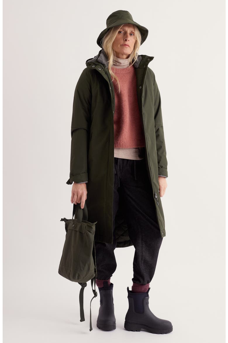 Janelle Waterproof Raincoat, Alternate, color, WOODLAND