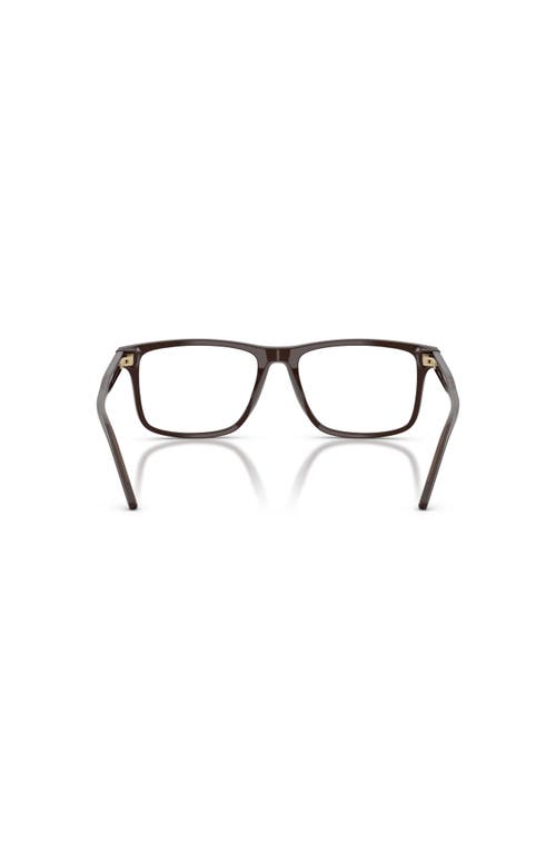 Emporio Armani 55mm Square Optical Glasses In Black