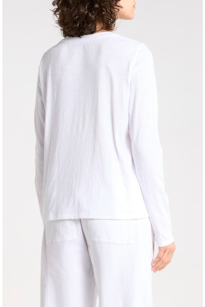 Long Sleeve Organic Cotton T-Shirt, Alternate, color, WHITE