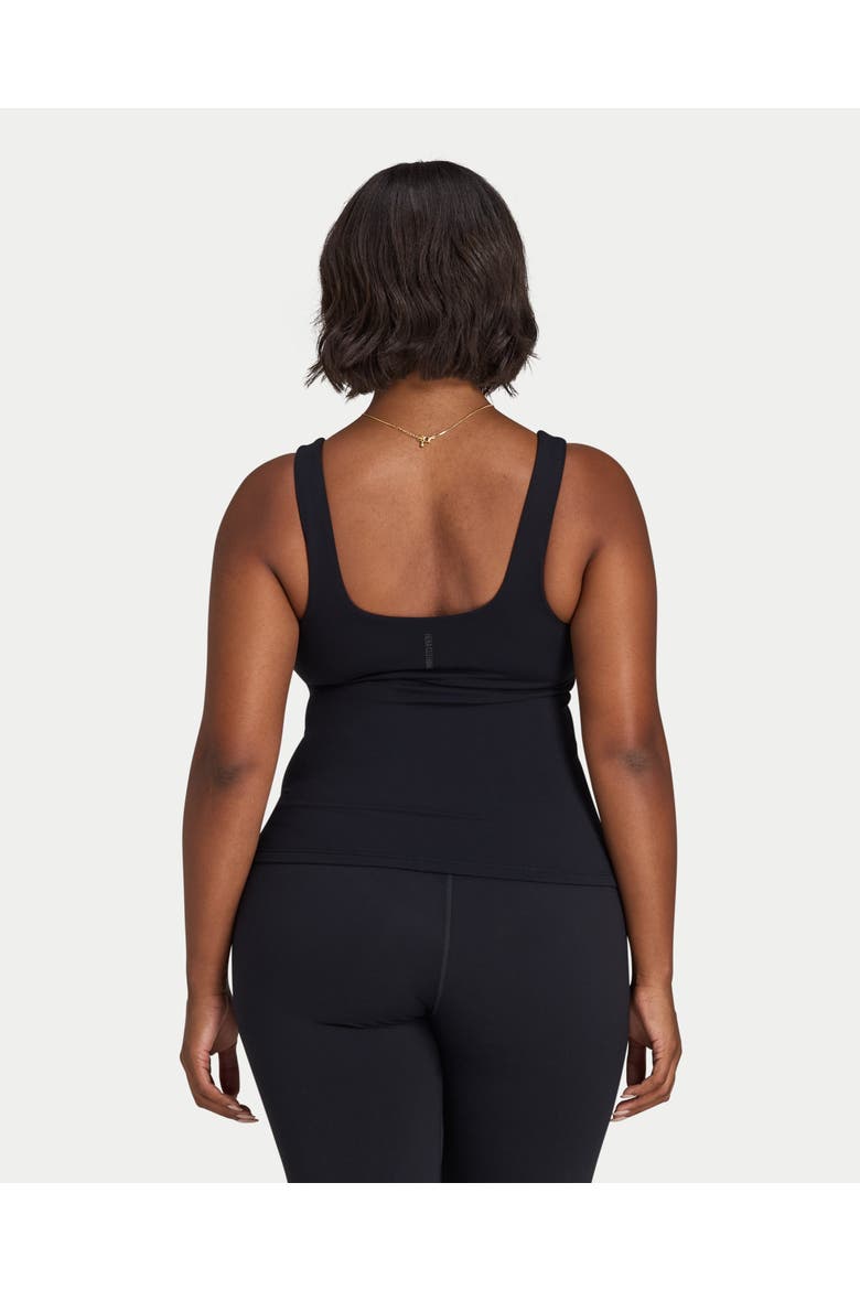 Essential Scoop Neck Fitted Vest, Alternate, color, Black