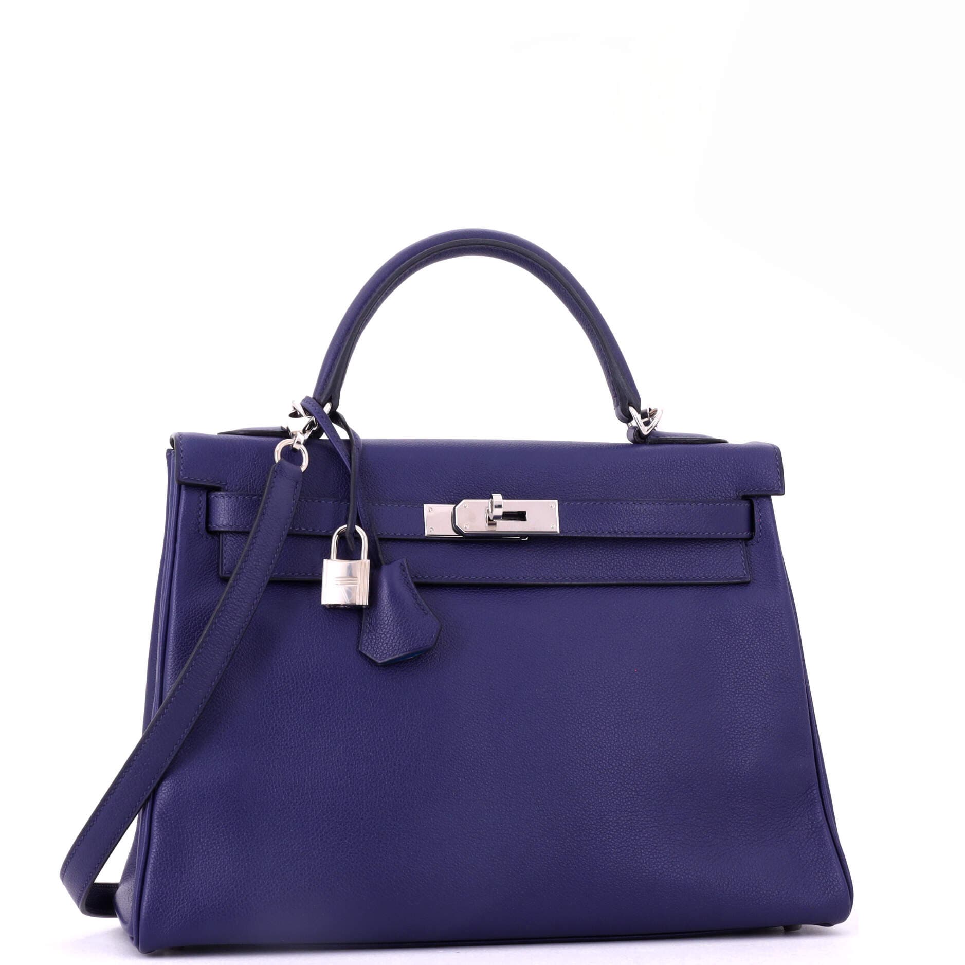 Kelly Handbag Verso Evercolor with Palladium Hardware 32, Alternate, color, Blue