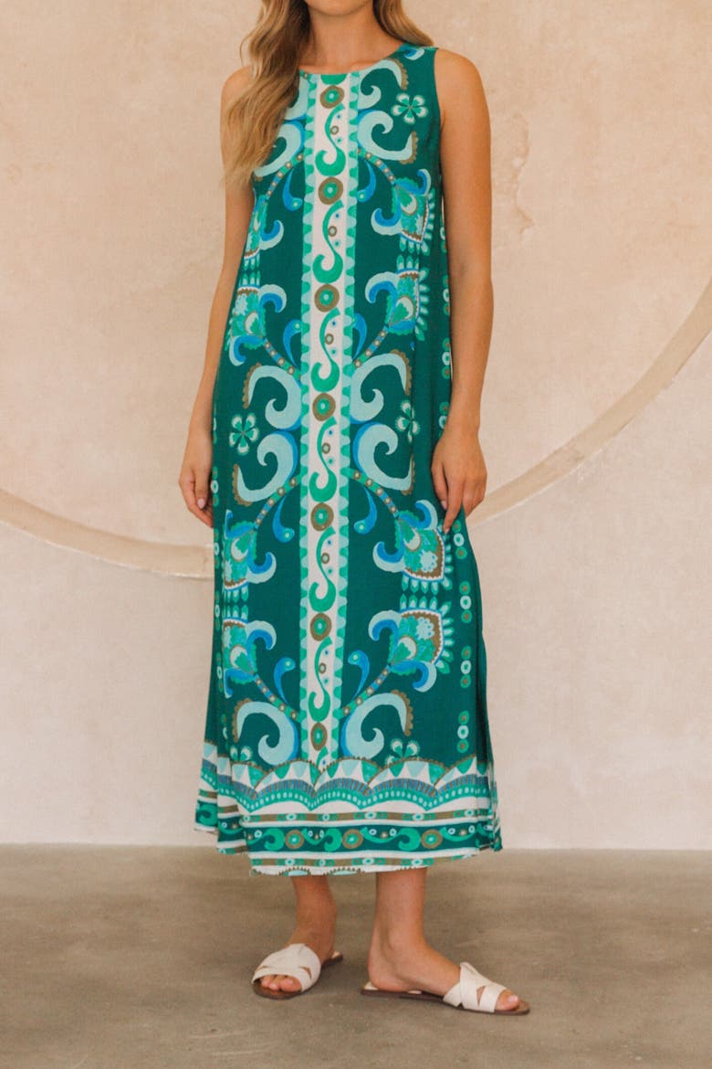 Frosted Magic Maxi Dress, Alternate, color, Turquoise