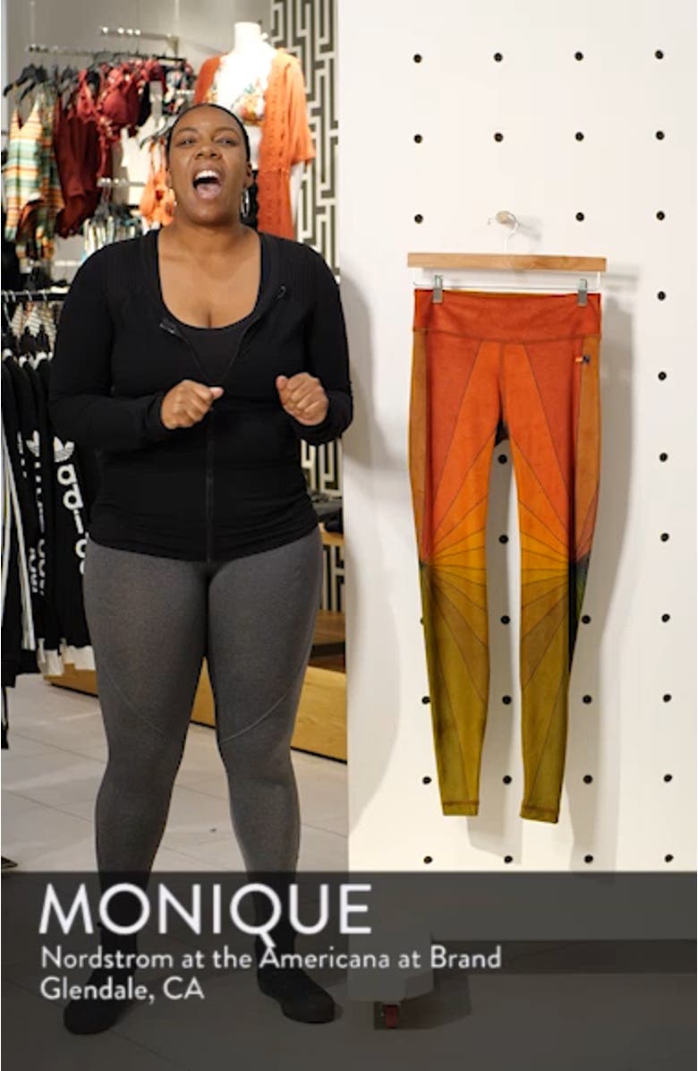 Rainbow Sunburst Velour Leggings, sales video thumbnail