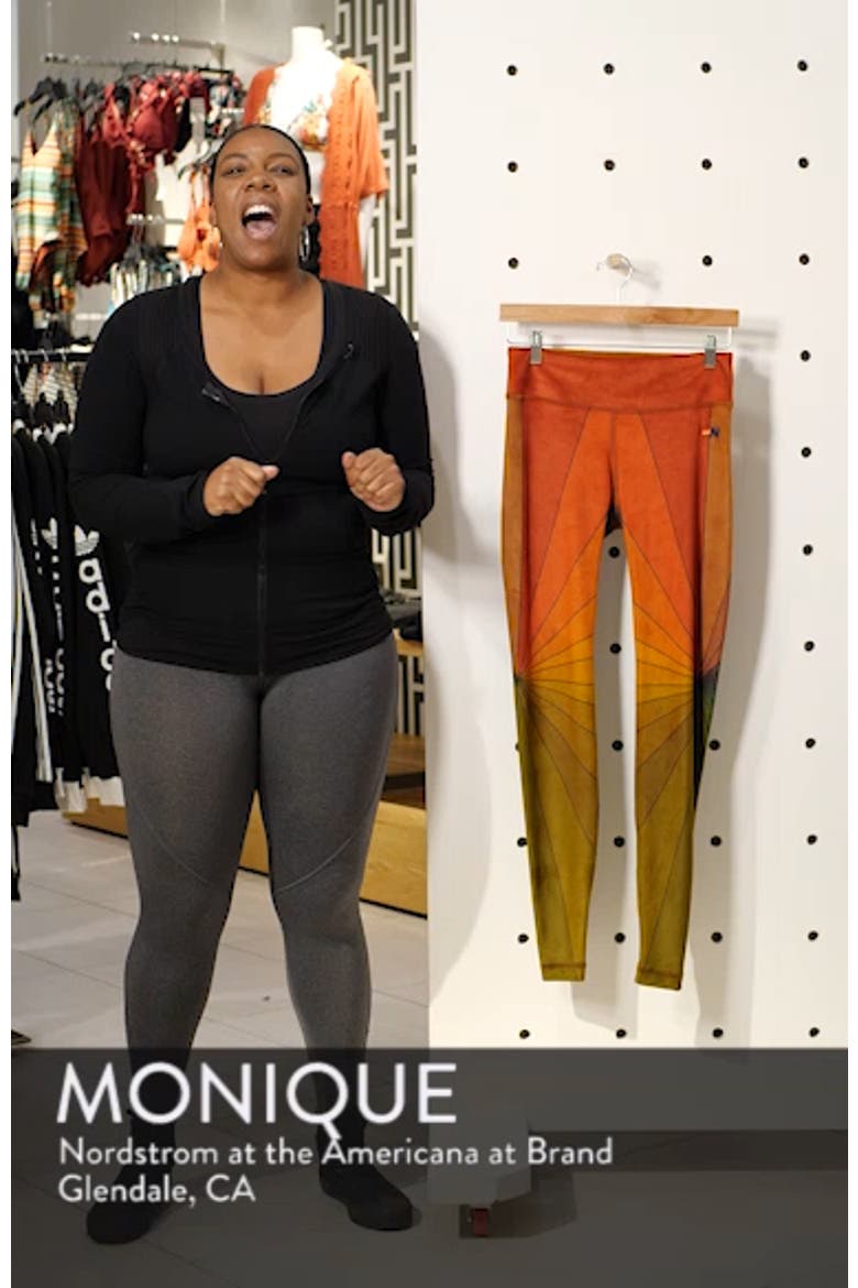 Rainbow Sunburst Velour Leggings video