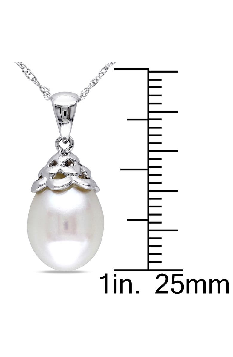 Julianna B. Cultured Pearl Pendant Necklace 10k White Gold, Alternate, color, Pearl
