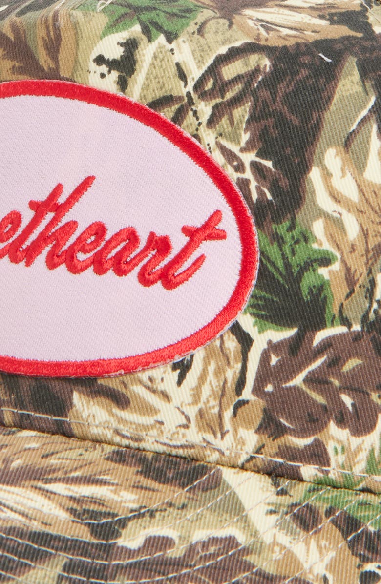KenzKustomz Sweetheart Trucker Hat, Alternate, color, Beige Multi