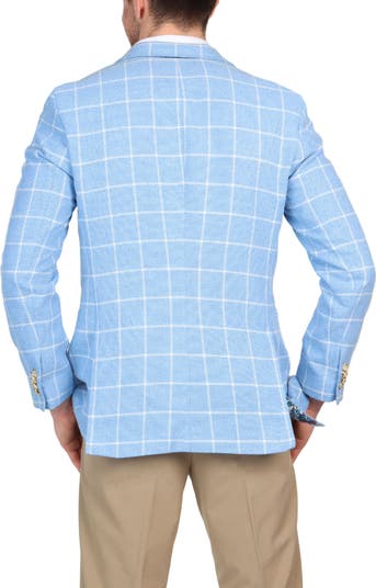 Textured Yarn Dyed Windowpane Sport Coat