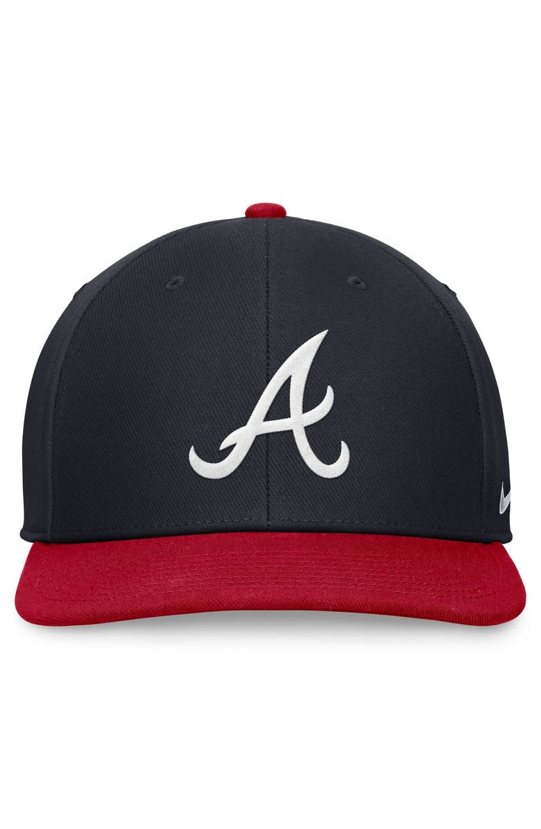 Nike Men's Nike Navy/Red Atlanta Braves Two-Tone Snapback Hat, Alternate, color, 