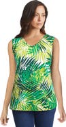 Jessica London Stretch Cotton V-Neck Trapeze Tank