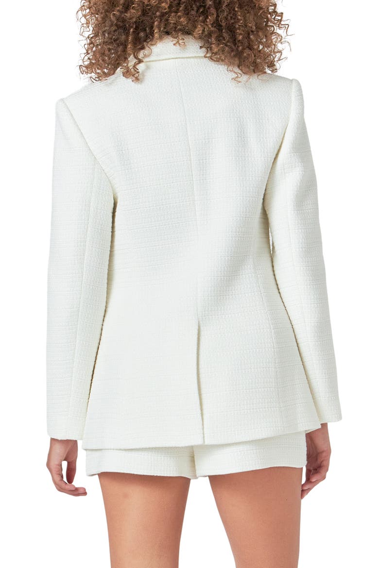 Tweed Blazer, Alternate, color, WHITE