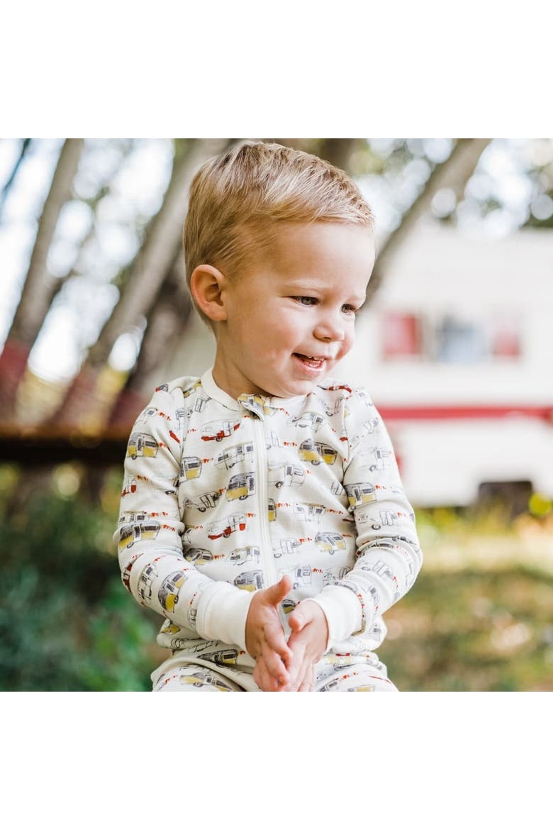 Zipper Pajama, Alternate, color, Camping
