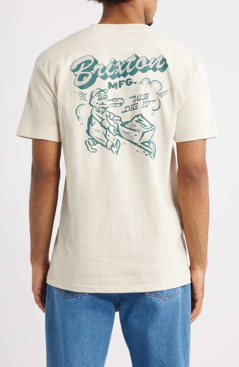 Brixton Dig It Graphic T-Shirt, Alternate, color, Cream