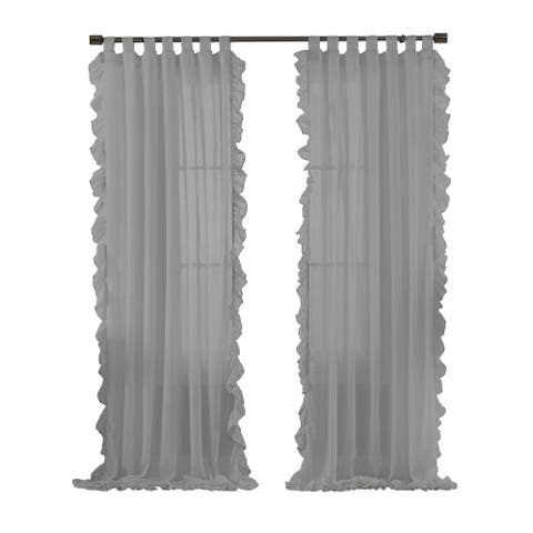 Bella Tab-top Ruffle Sheer Window Curtain