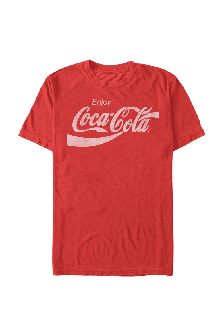 Men's Coca Cola Enjoy Logo  Graphic T-Shirt, Main, color, Red
