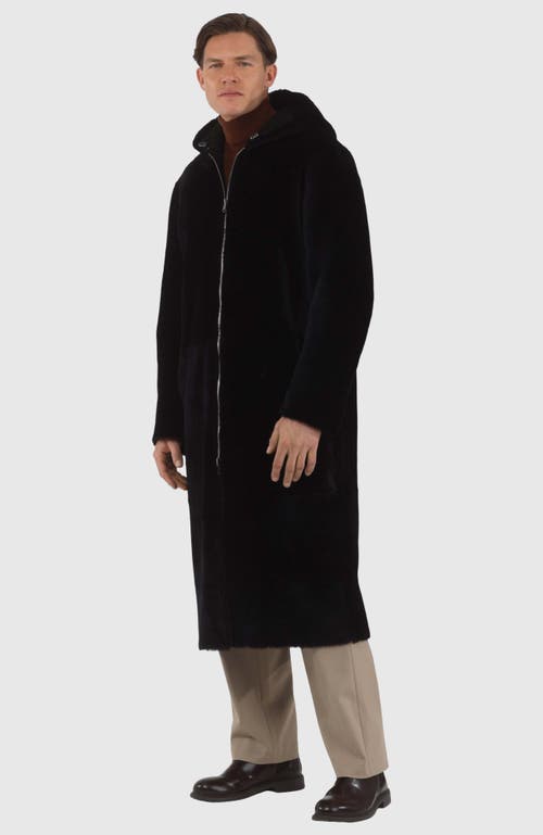 Gorski Reversible Merino Shearling Lamb Parka In Black