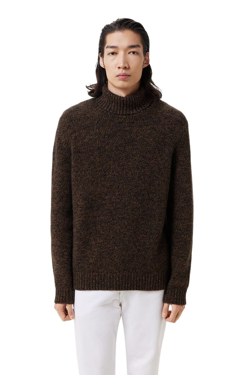 GOBI Mongolian Cashmere Jersey Knitted Cashmere Sweater, Alternate, color, Black