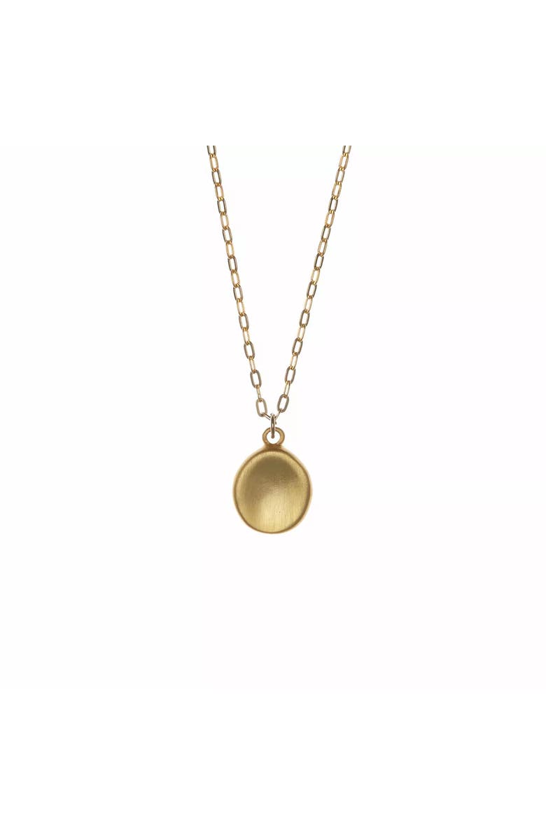 Uncommon Goods Worry Stone Pendant Necklace, Main, color, Gold-Plated