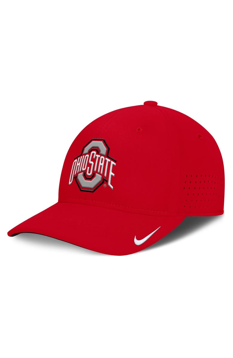 Nike Men's Nike Scarlet Ohio State Buckeyes 2025 On-Field Gameday Performance Flex Hat, Main, color,