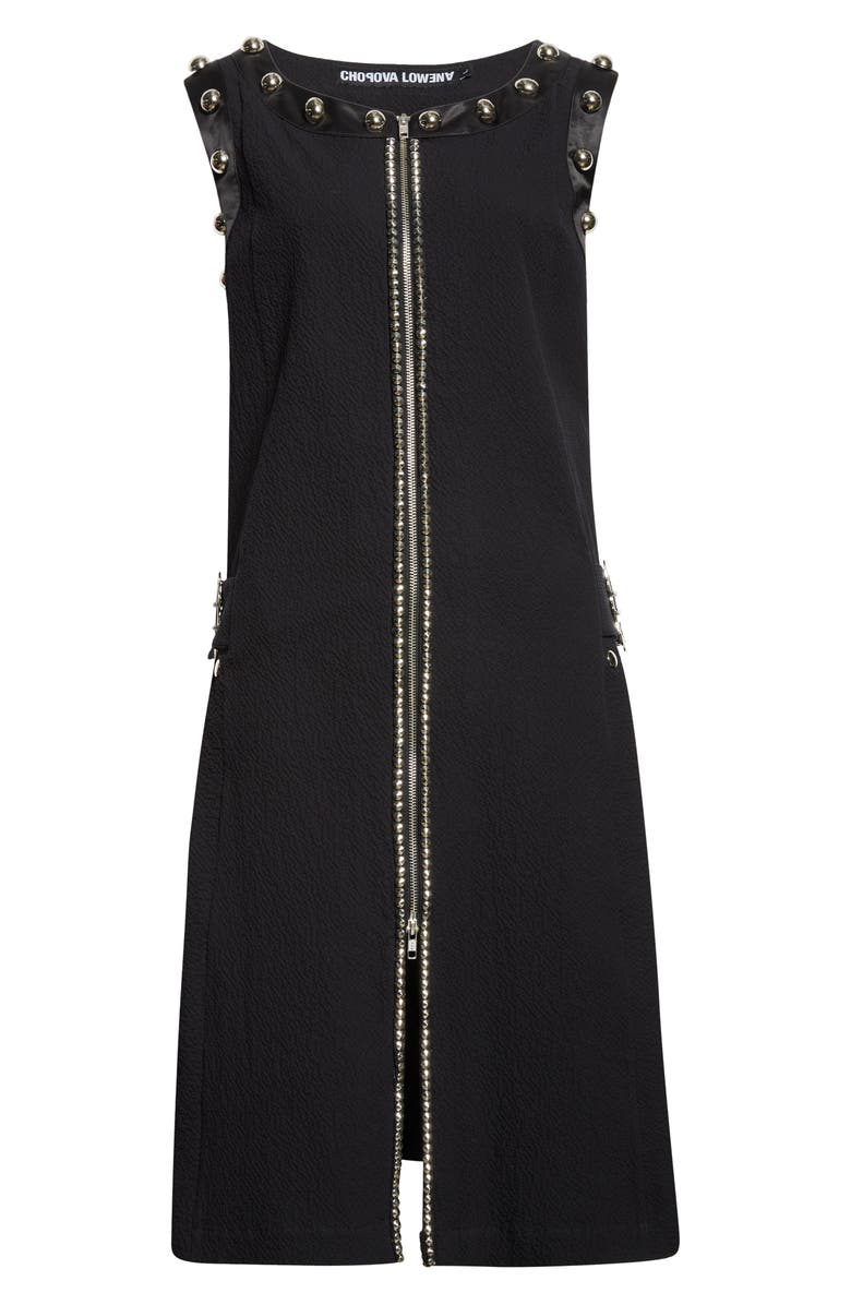 Chopova Lowena Cassidy Studded Seersucker Dress, Alternate, color, 