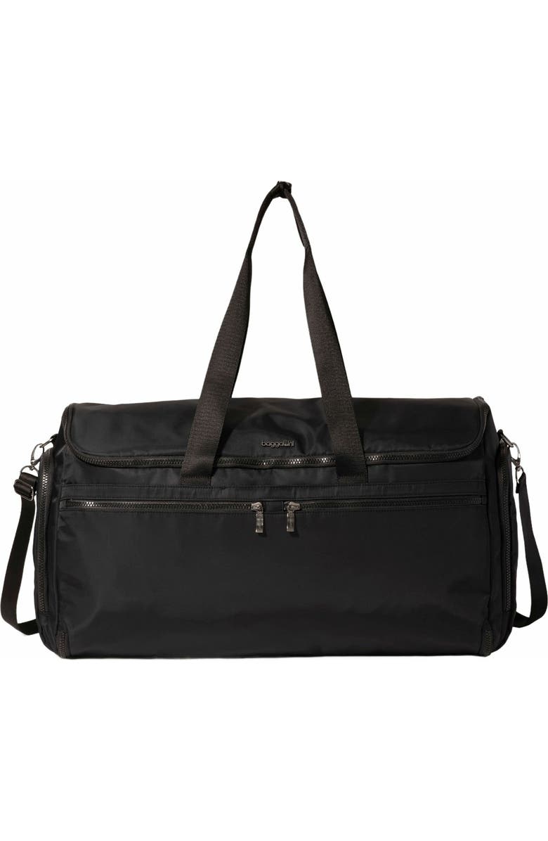 BAGGALLINI Madison 2 in 1 Garment Duffel Bag, Main, color, Black Twill