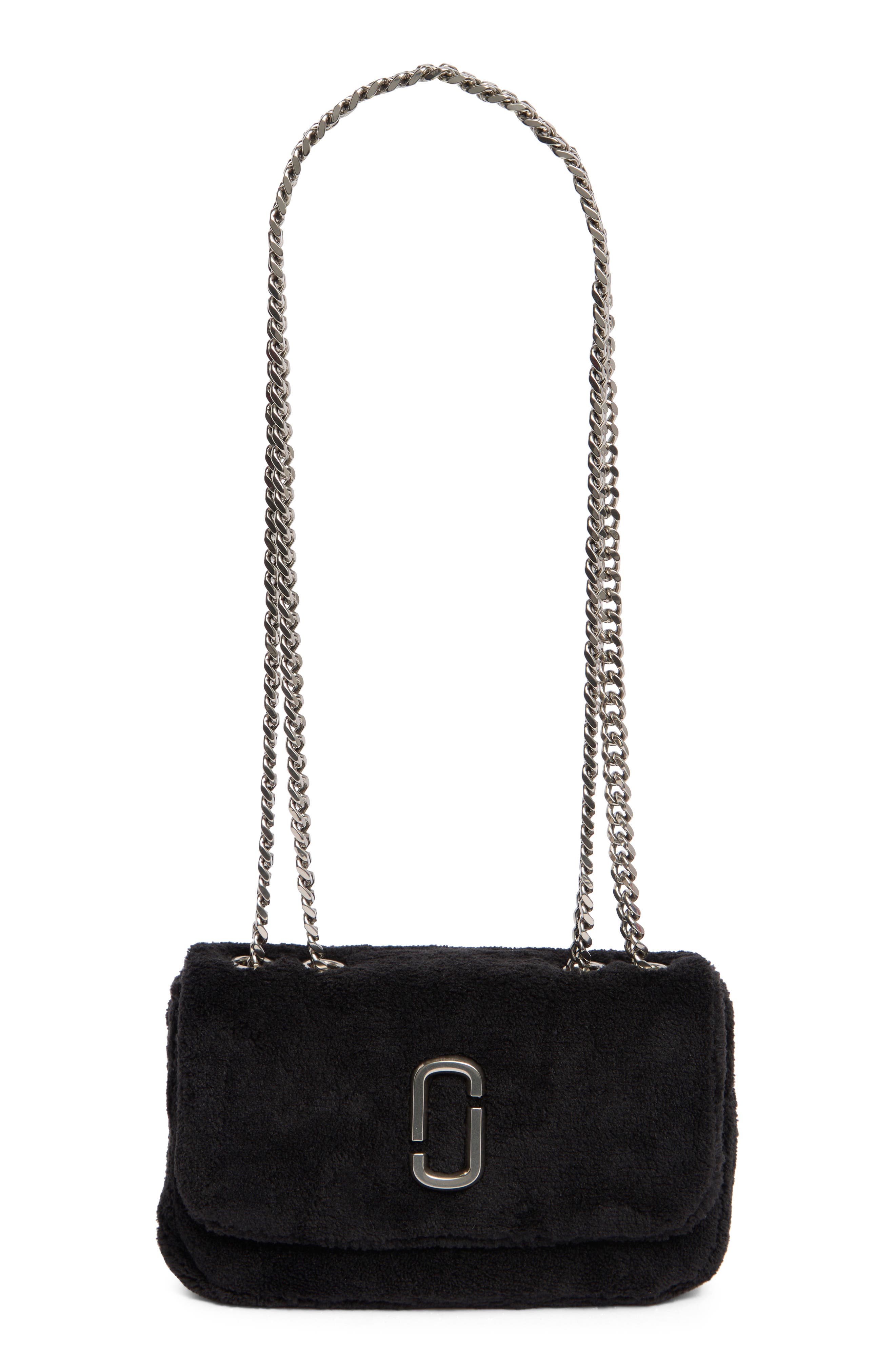 Marc Jacobs Faux Fur Chain Strap Shoulder Bag, Main, color, 