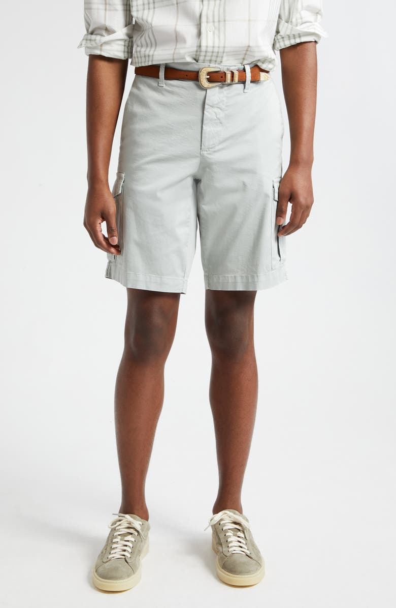 Eleventy Stretch Cotton Cargo Bermuda Shorts, Main, color, 