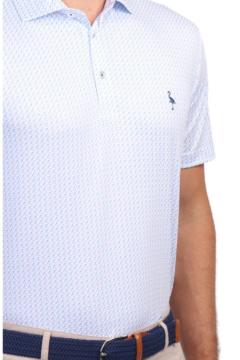 Golf Tee Print Performance Polo, Alternate, color, WHITE