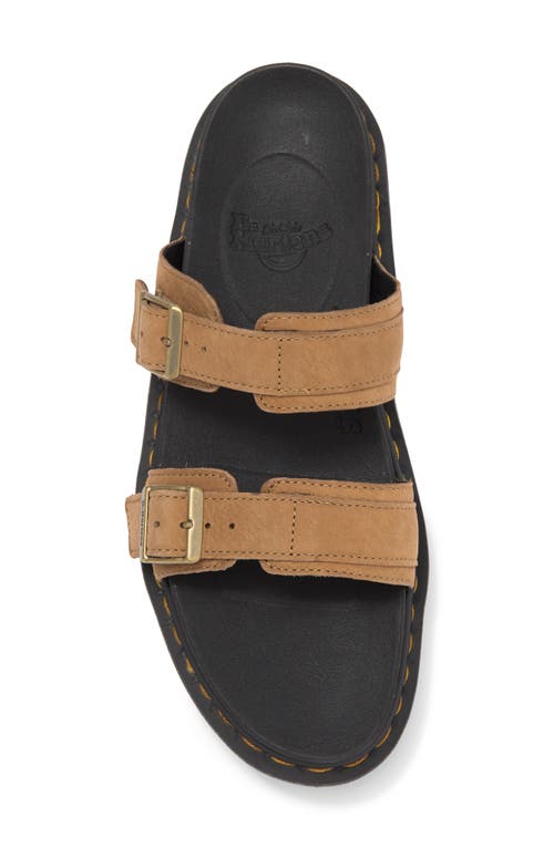 Dr. Martens' Myles Slide Sandal In Tan, Women's At Urban Outfitters In Savannah Tan Nubuck