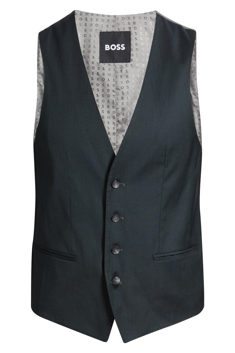 Huge Virgin Wool Blend Vest, Alternate, color, OPEN GREEN