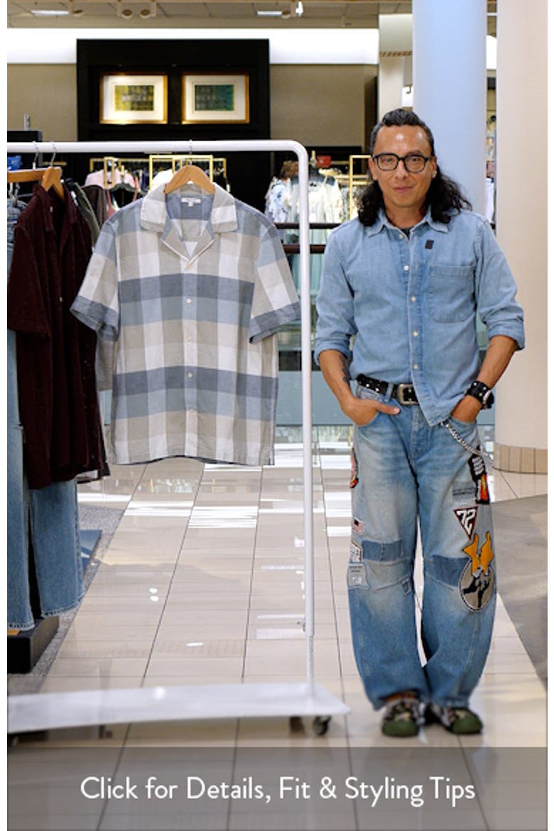 Short Sleeve Button-Up Shirt in Cotton-Linen Blend video