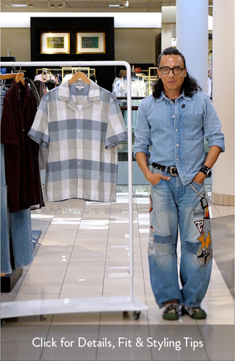 Short Sleeve Button-Up Shirt in Cotton-Linen Blend, sales video thumbnail