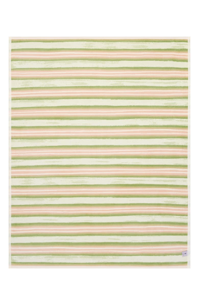 ChappyWrap Watercolor Stripe Throw Blanket, Alternate, color, Green