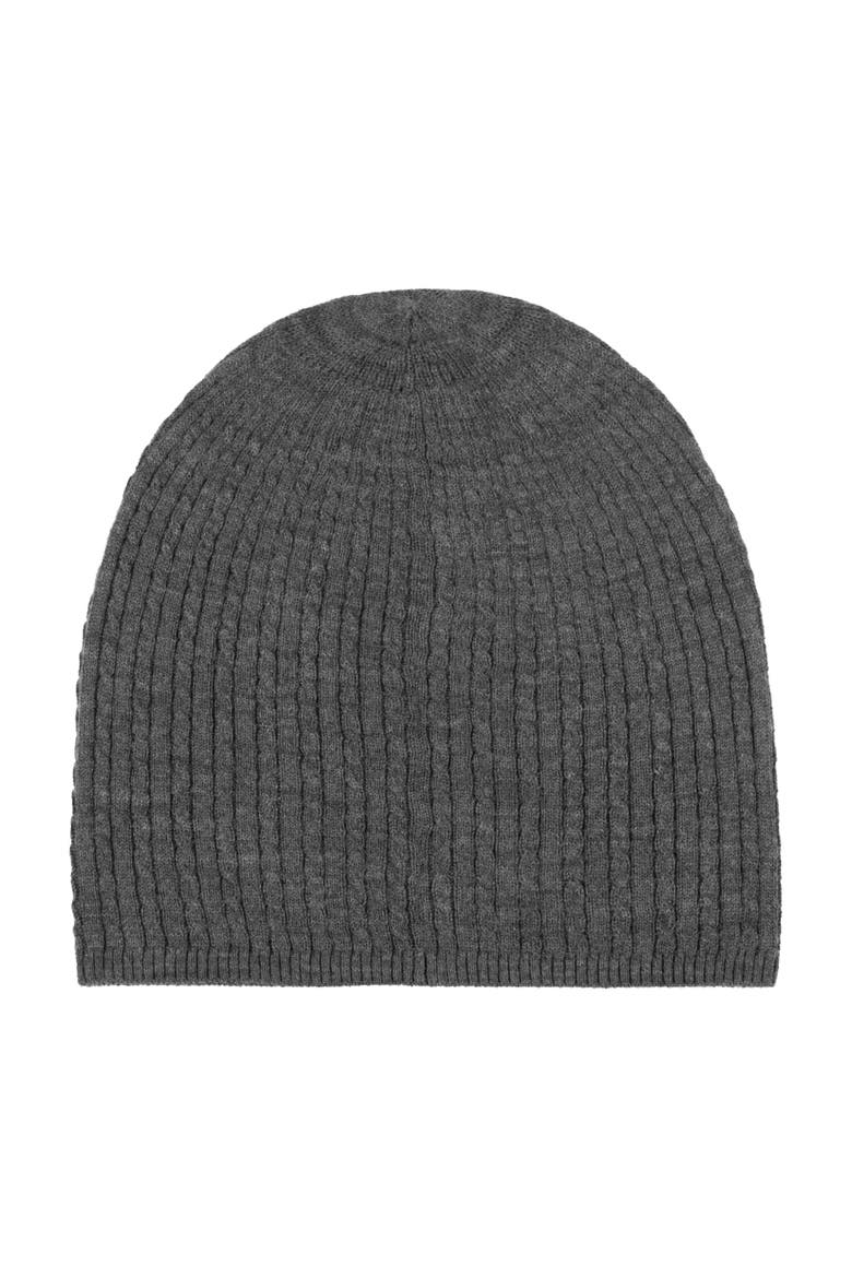 baby cable beanie, Alternate, color, medium flannel hthr