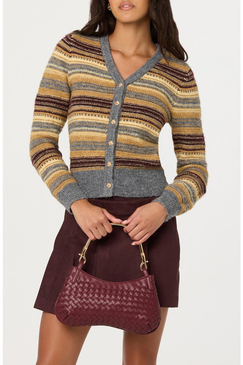 August Stripe Cardigan, Main, color, GREY STRIPE