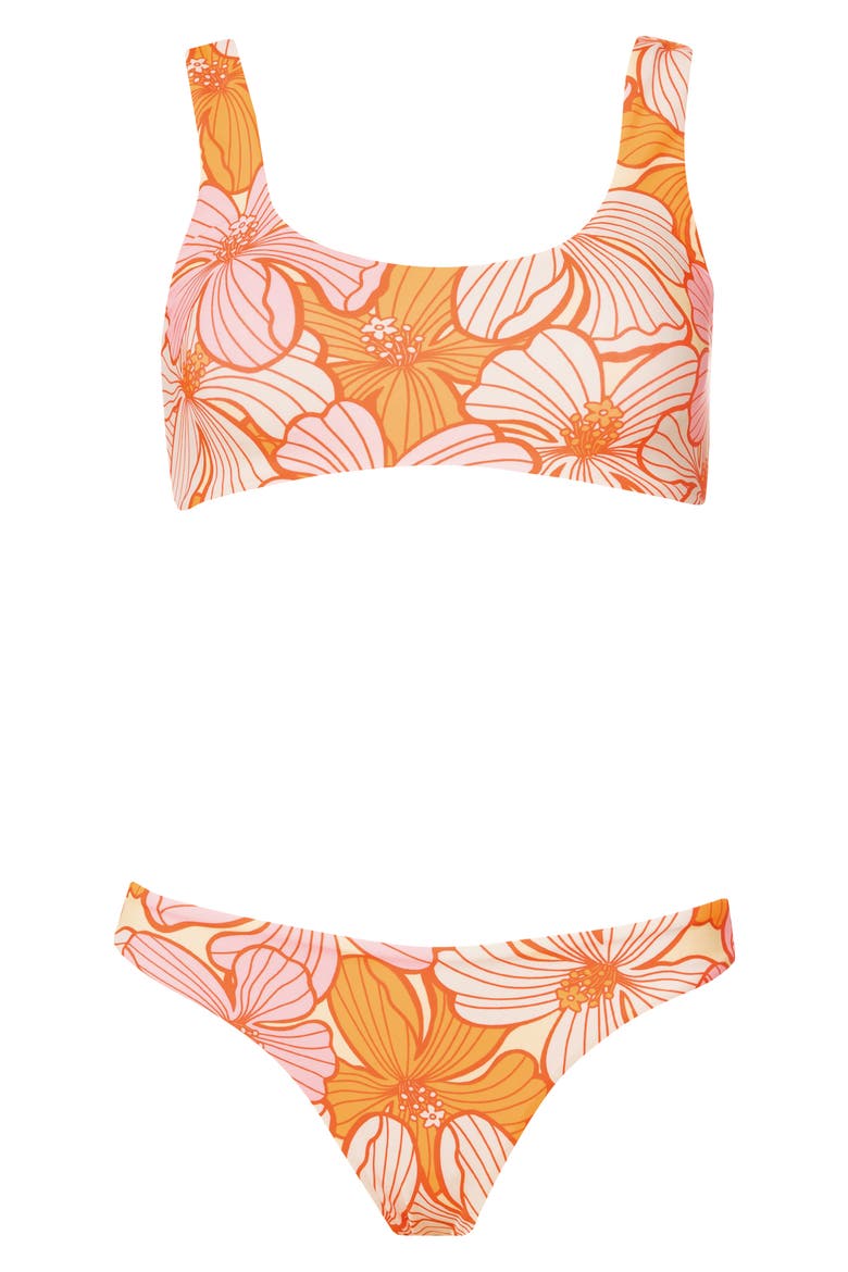Retro Bloom Sublimity Reversible Bikini Bottoms, Alternate, color, PINK