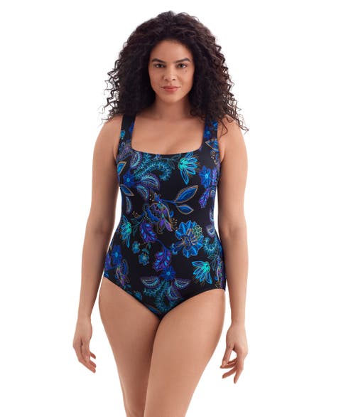 Butterfly Back Long Torso One-Piece Swimsuit