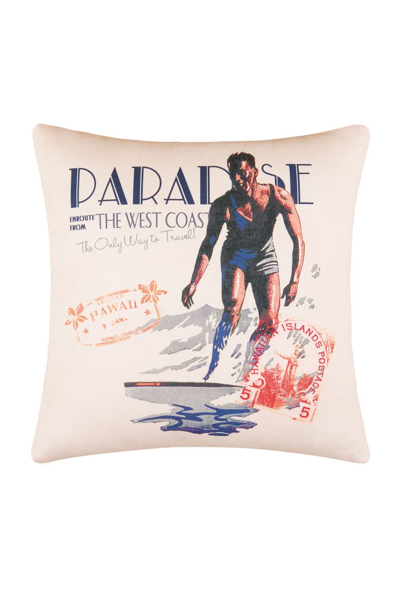 Endless Summer Digital Print Throw Pillow, 18" x 18", Main, color, Off-White